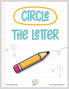 The Circle the letters printable cover is a visul motor skill download