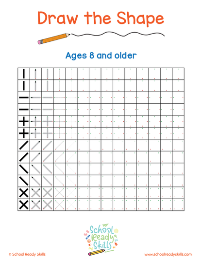 Draw The Shape:  Pre-writing and Precision Writing Practice Pages