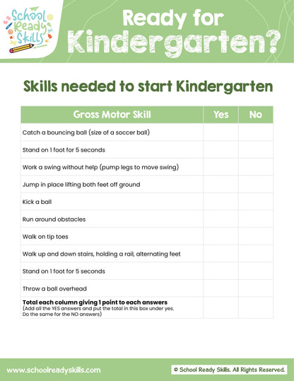 Ready For Kindergarten