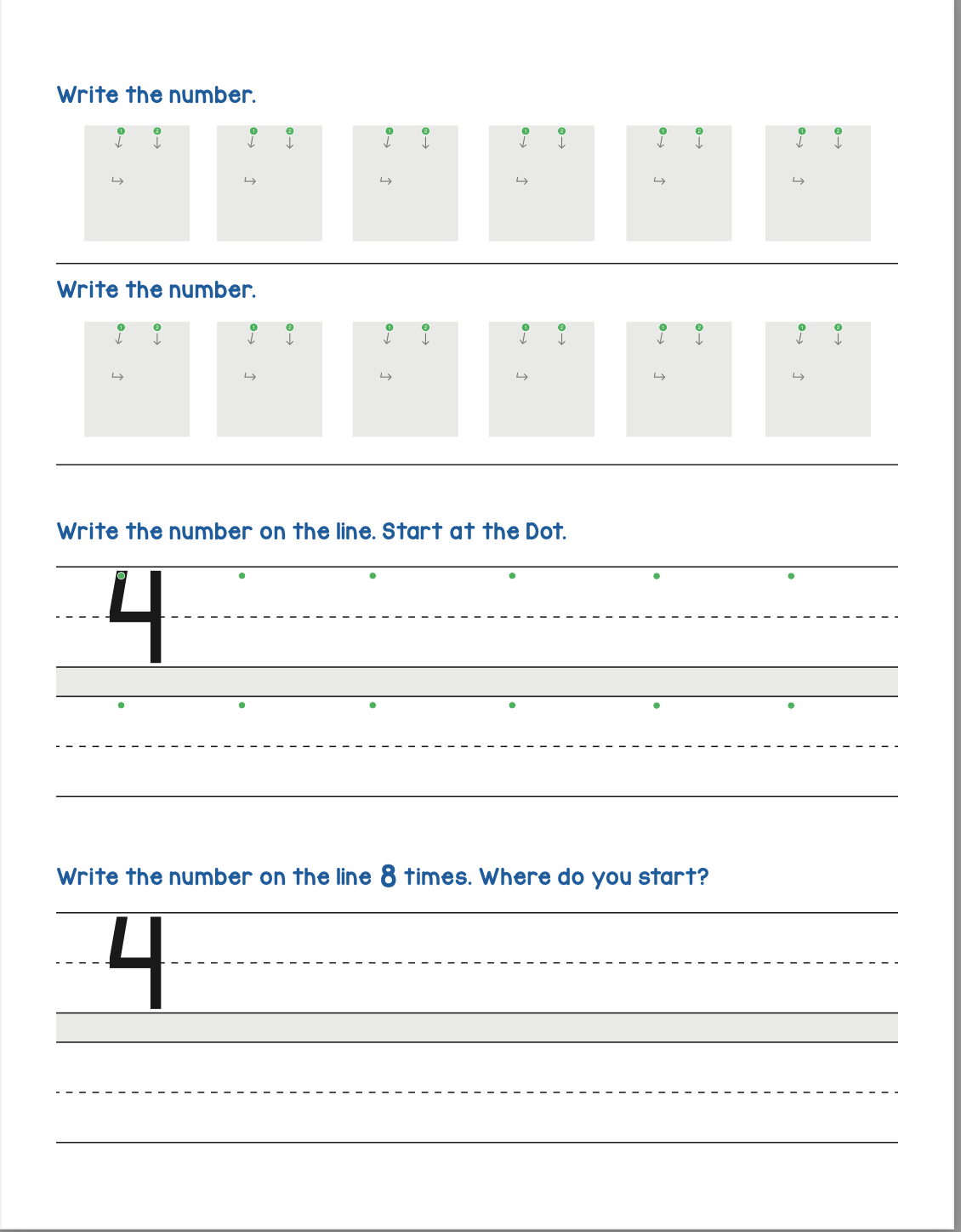 Write the Numbers: A Writing Practice Workbook