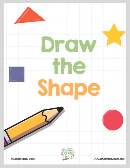 Draw The Shape:  Pre-writing and Precision Writing Practice Pages