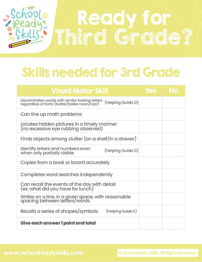 Ready for Third Grade?