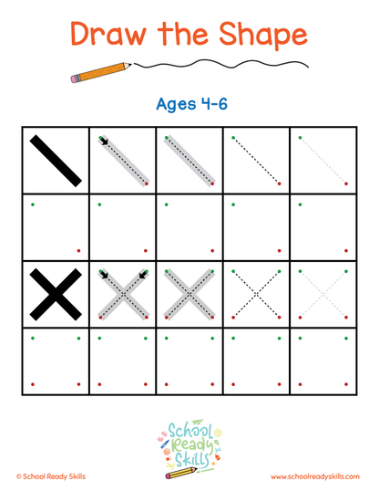 Draw The Shape:  Pre-writing and Precision Writing Practice Pages