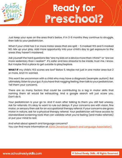 Ready for Preschool?