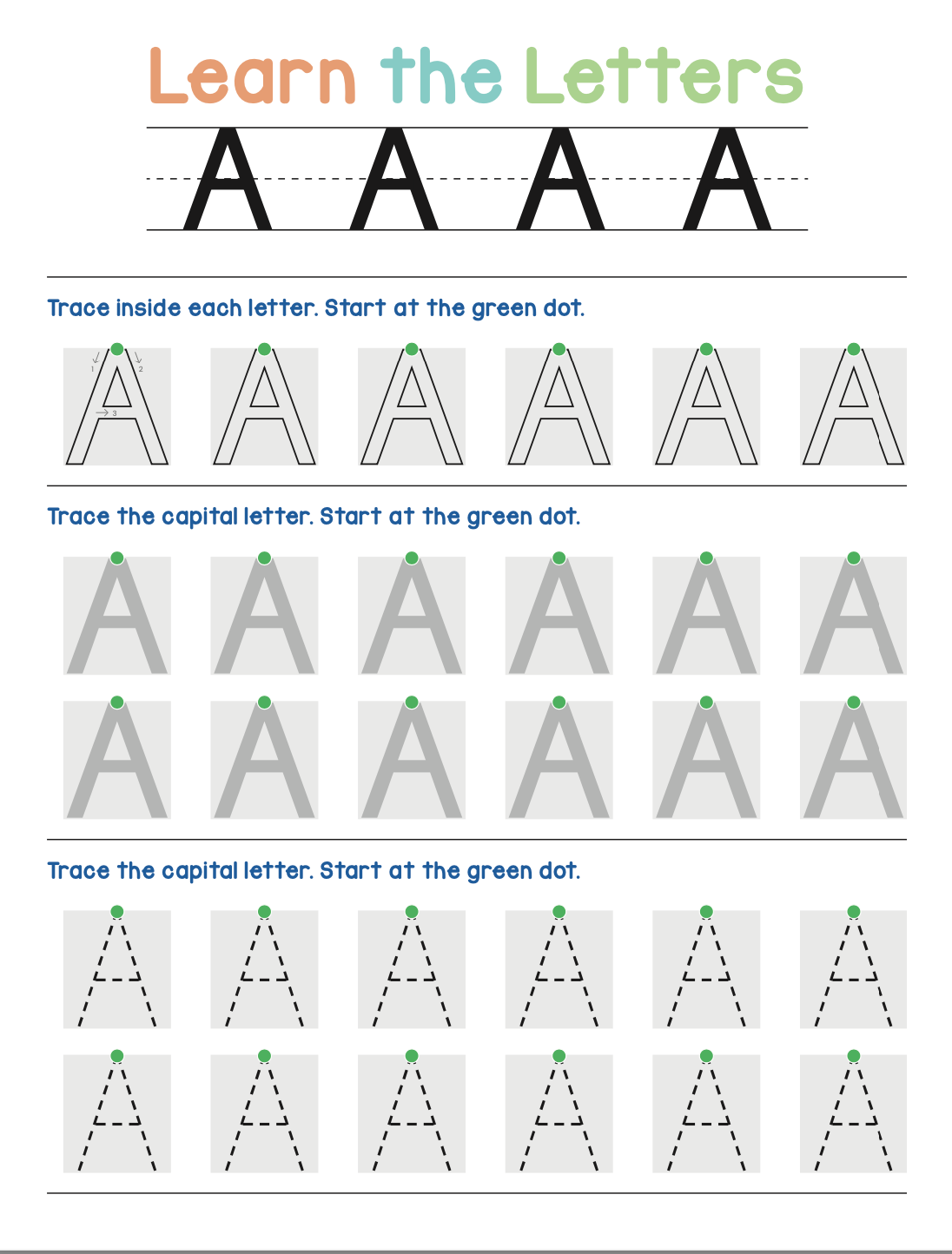Upper Case Letter Handwriting Workbook