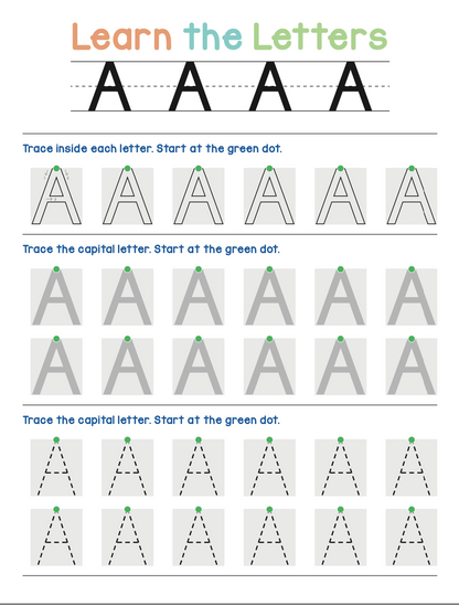 Upper Case Letter Handwriting Workbook