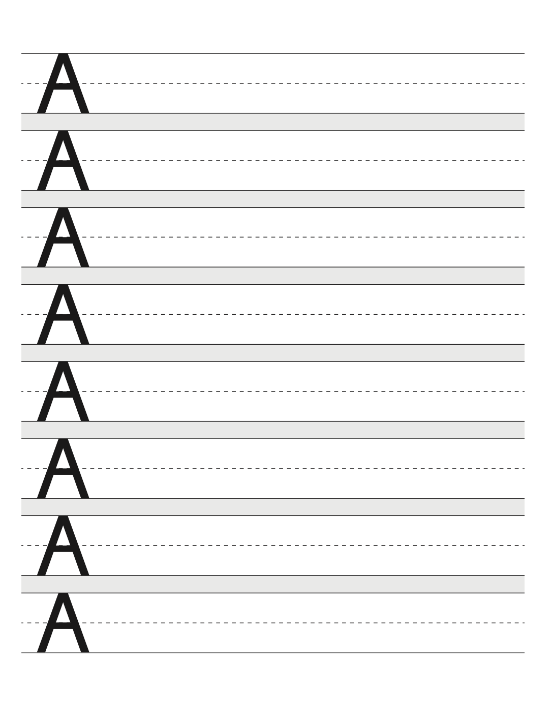 Upper Case Letter Handwriting Workbook